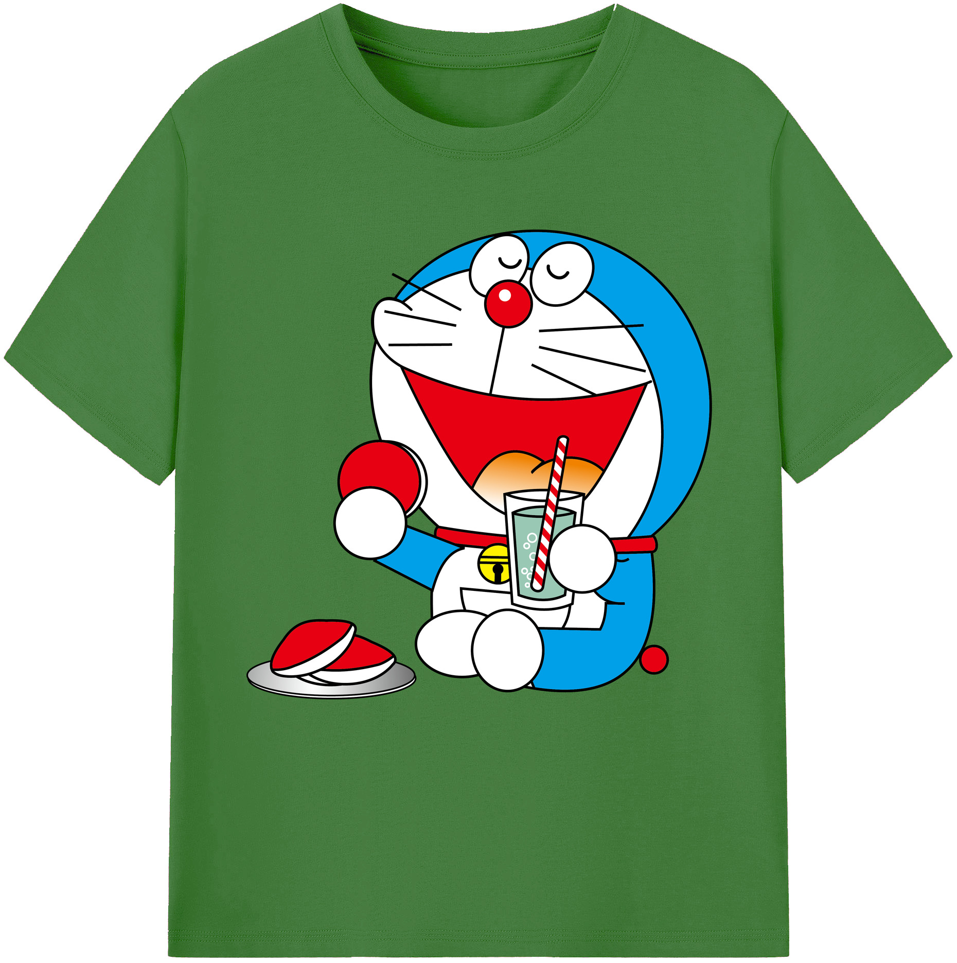 （画像用） ドラえもん Doraemon レディースカジュアルプリントTシャツ（綿100％）